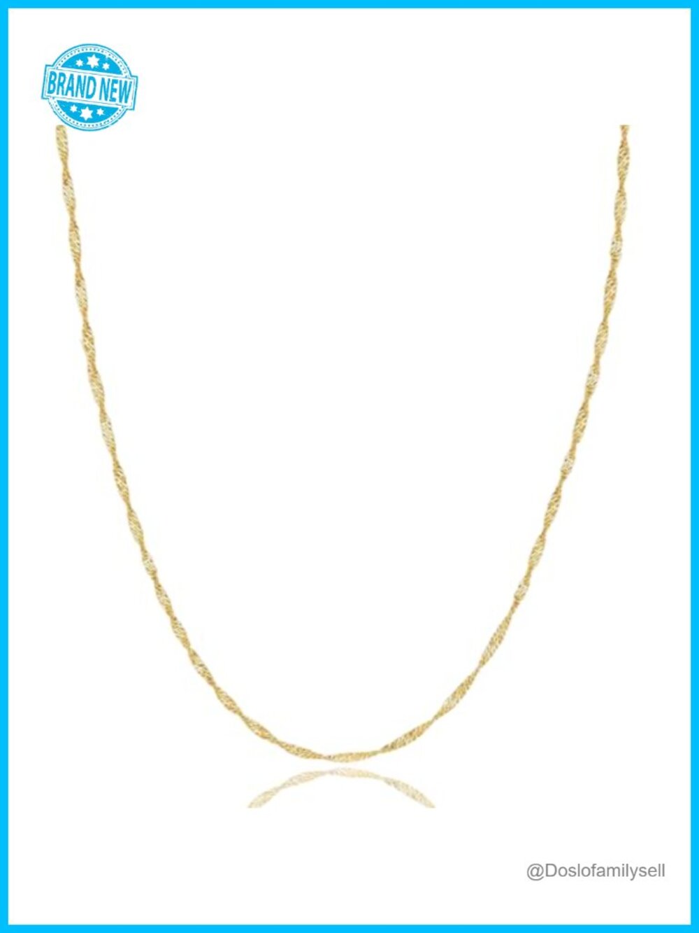 14k solid gold Singapore chain necklace 1mm spring ring clasp layering women